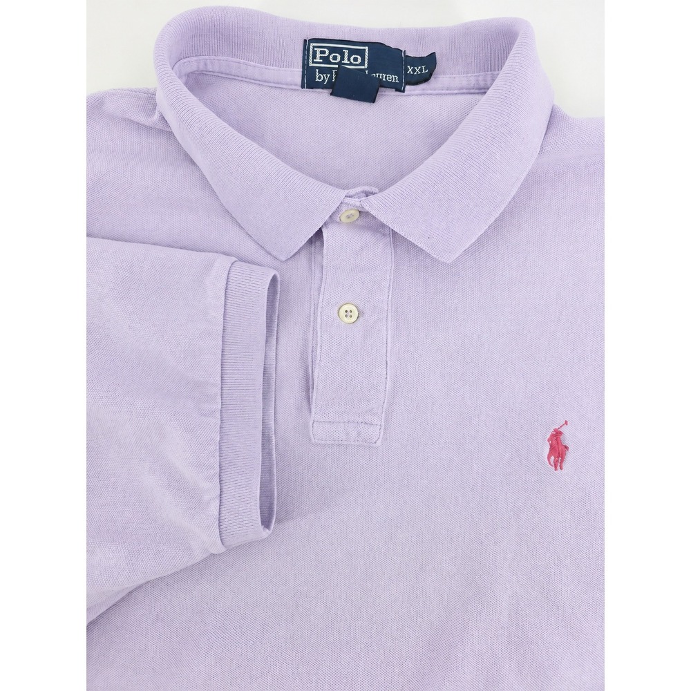 Polo Ralph Lauren Polo Shirt Mens XXL Classic Cotton Pique Purple Heritage Style